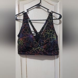 Torrid Neon Spiderweb Bathing Suit Top 3